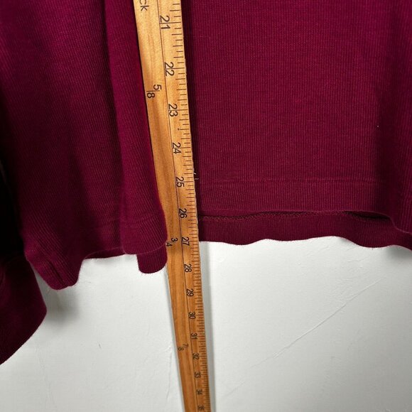 Polo Ralph Lauren Sweater Mens Large Red Estate Fit Quarter Zip Mock Neck - Picture 6 of 6